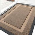 OLANLY Waterproof Front Door Mat - All-Season Natural Rubber Doormat | Easy Clean, Low Profile, 33x21 Mocha