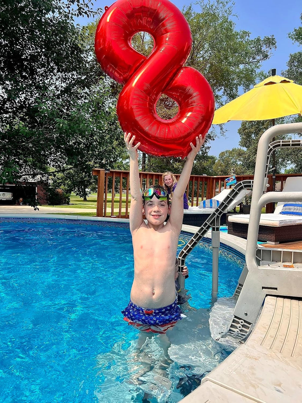 40 Inch Red Number 8 Balloon - Perfect for 8th Birthday Celebrations, Weddings & Graduations