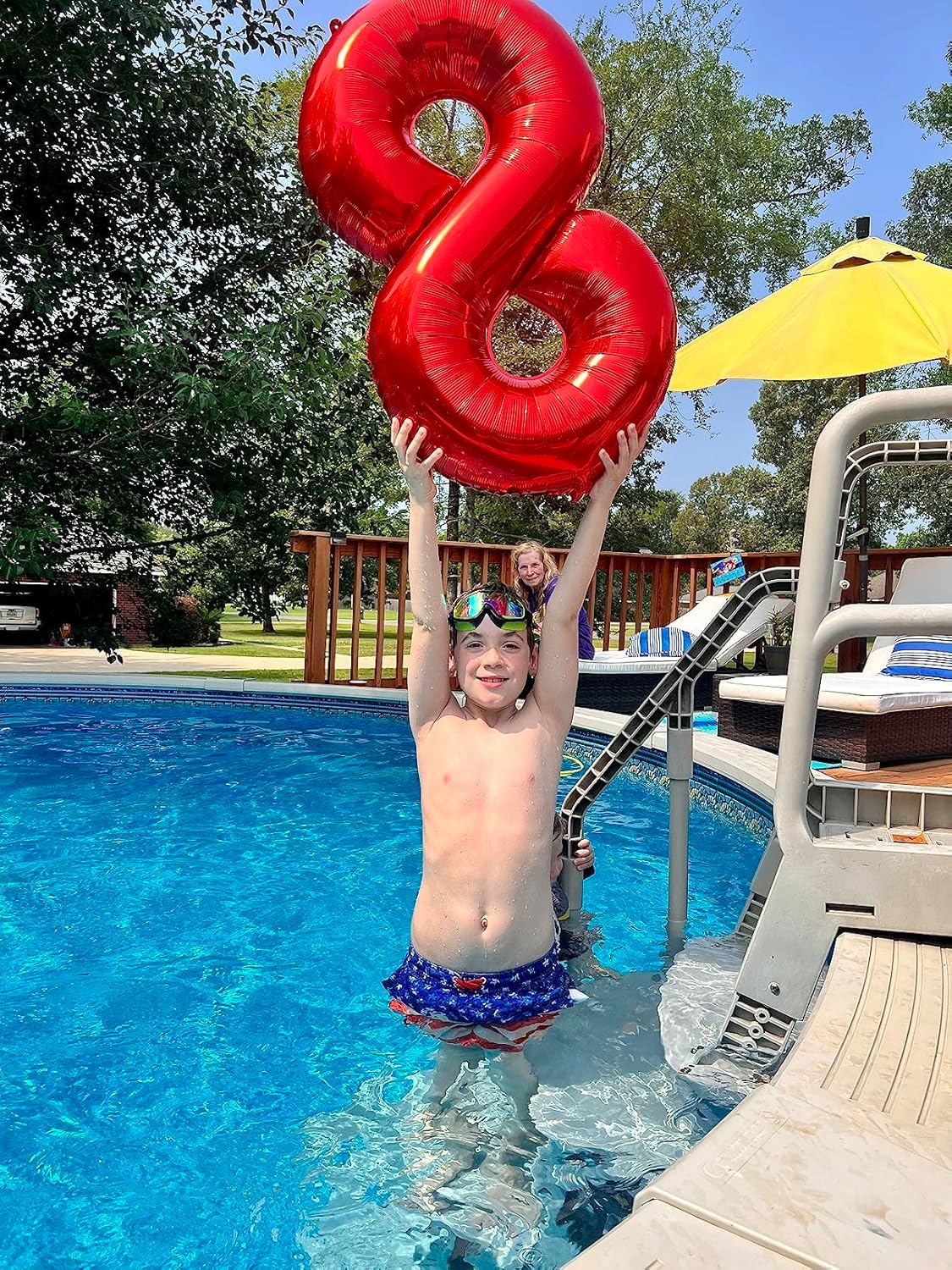 40 Inch Red Number 8 Balloon - Perfect for 8th Birthday Celebrations, Weddings & Graduations