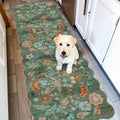 Washable Runner Rug by [Brand Name] - 2x6 Easy-Clean Non-Slip Carpet for Entryway & Hallway | Stain-Resistant Floral Green Design