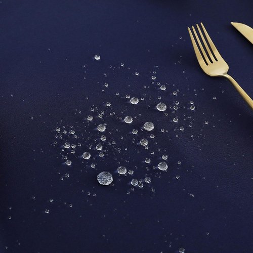 FOLINS&HOME Navy Blue Square Tablecloth - Wrinkle-Free, Waterproof Polyester | Heavy-Duty, Washable 54 x 54 Inch
