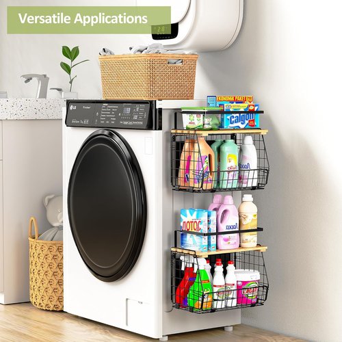 Magnetic Shelf for Fridge by [Brand Name] - 2 Pack Fruit & Vegetable Storage Bins | Kitchen Organizer