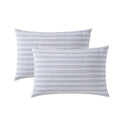 Nautica - Standard Pillowcase Set, Cotton Percale Bedding, Casual Home Decor (Beaux Stripe Blue, 2 Piece)
