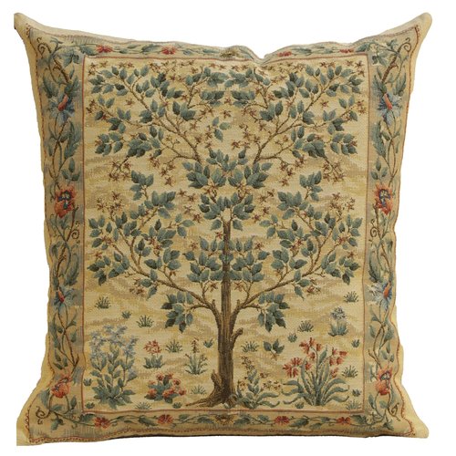 C Charlotte Home Furnishings Inc Tree of Life Light European Cushion Cover - 18 in. x 18 in. Cotton by William Morris