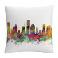 Trademark Fine Art Houston Texas Skyline by Michael Tompsett, 16x16 Decorative Throw Pillow