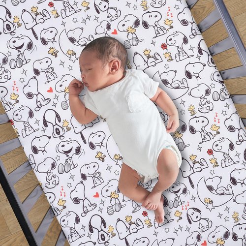 Bedtime Originals Snoopy Love 3-Piece Infant Baby Nursery Crib Bedding Set