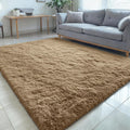 OLANLY Large Area Rug - Soft Fluffy Shaggy Carpet for Living Room & Bedroom | 5x7 Taupe Design