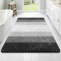 OLANLY Bathroom Rugs Mat - Extra Soft Microfiber Bath Rug with Rubber Backing | Quick Dry, Machine Washable, 70x46, Black