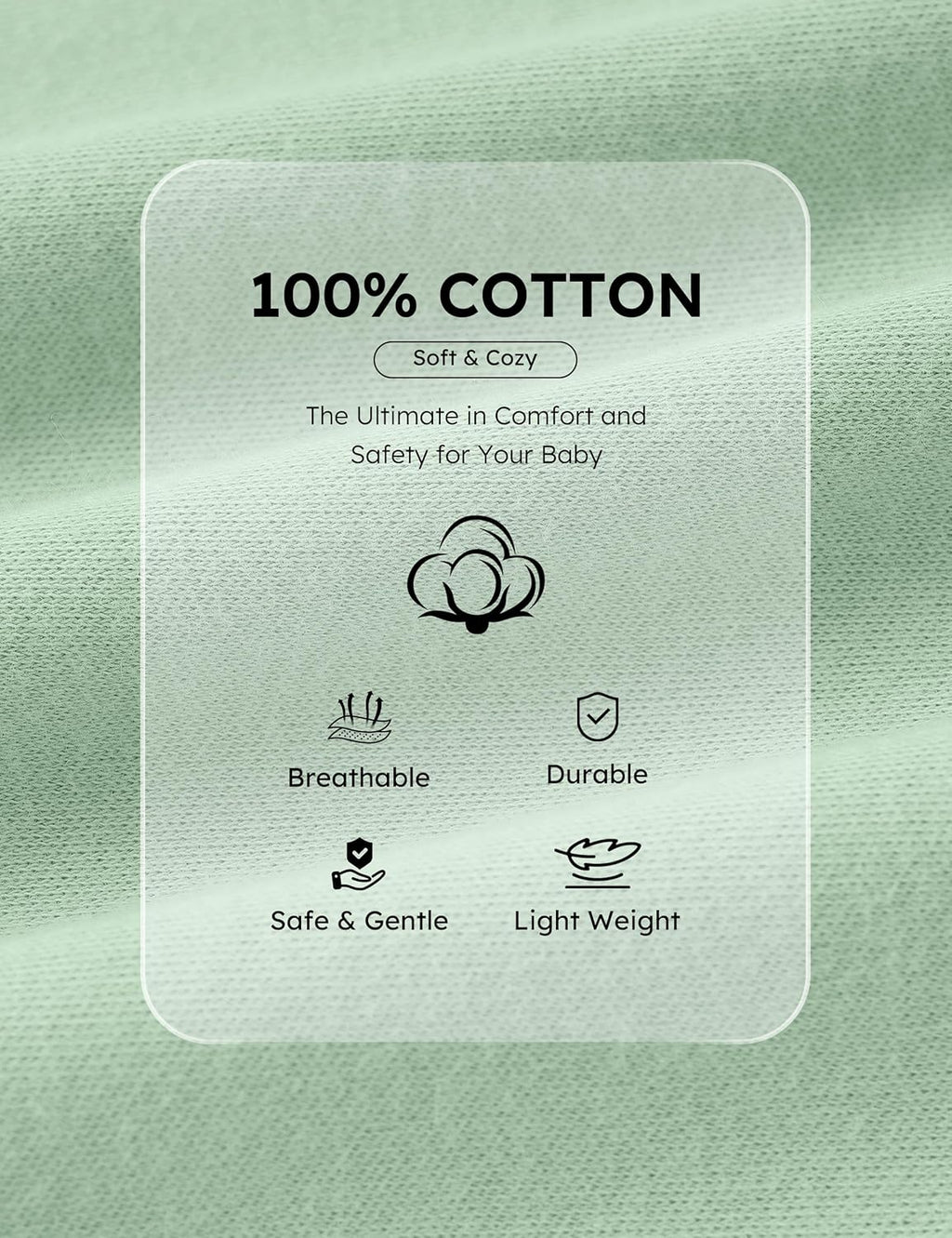 Yoofoss Baby Pajamas - 100% Organic Cotton Sleepers for Newborns | 3-Piece Footed PJs Set (0-9 Months)