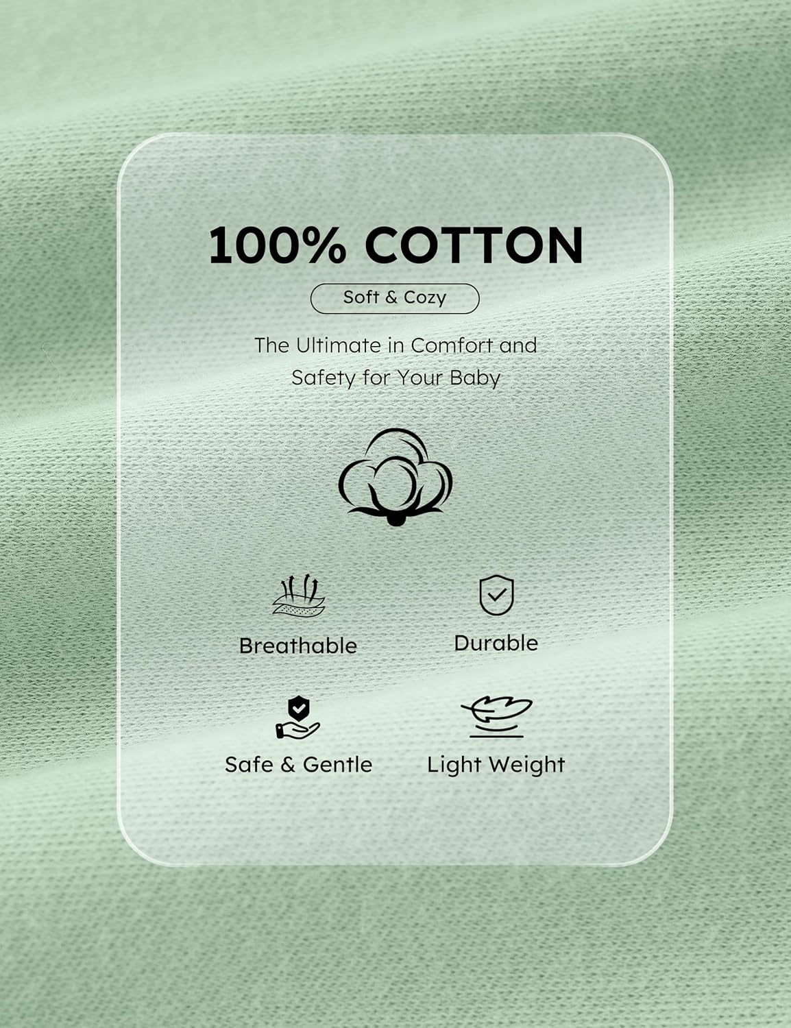 Yoofoss Baby Pajamas - 100% Organic Cotton Sleepers for Newborns | 3-Piece Footed PJs Set (0-9 Months)