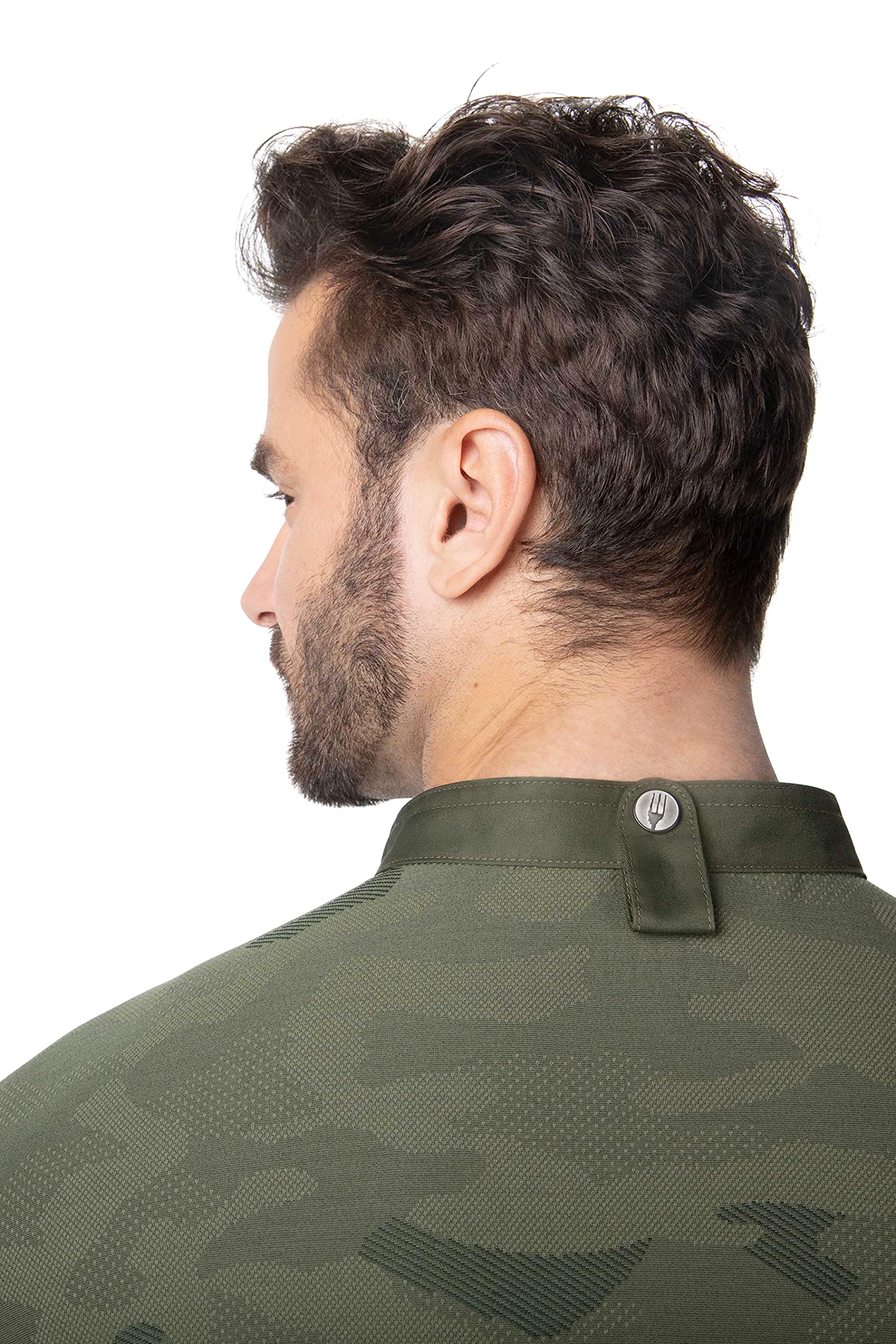 Chef Works Men's Mojave Chef Coat, Olive, Small
