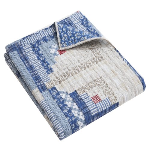 Greenland Home Cottage Cabin - Traditional Motif - Quilted Throw Blanket, 50 x 60 inches, Calico