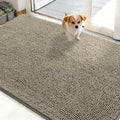 OLANLY Dog Door Mat - Absorbent Non-Slip Washable Doormat for Muddy Paws | 48x30 Warm Taupe