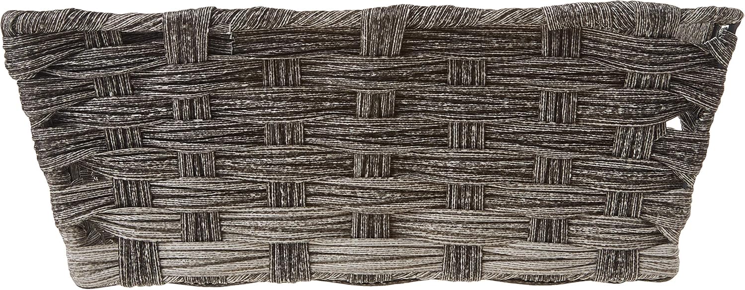 Whitmor Gray Wash Split Rattique Small Shelf Tote - Stylish Storage Solution for Home Organization