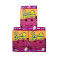 Scrub Daddy Scrub Mommy Dual Sided Cleaning Sponge 3 Pack - Firm Scrubber and Gentle Sponge - Pink