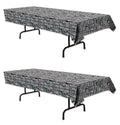 Beistle Stone Wall Tablecovers, 54” x 108”, 2 Pieces – Plastic Table Cloth, Castle Tablecloth, Medieval Party Decorations, Medieval Décor, Medieval Decorations, Medieval Themed Party Supplies