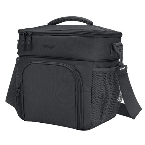 Bentgo Prep Deluxe Insulated Multimeal Bag - Lunch Box Bag, Holds 5 Meals, Premium Insulation up to 8 Hrs, Durable, Water-Resistant - Large Capacity For Adult Meal Prep (Dark Gray)