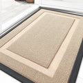OLANLY Waterproof All-Season Front Door Mat - Sturdy Natural Rubber, Easy Clean, 33x21, Off-White