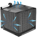 Air Conditioner Covers for Outside, Breathable Full Mesh With Waterproof Top Air Conditioner Cover for All Seasons, AC Unit Cover Protect from Cotttonwood Fluff, Leaves, Debris, 36x36x39 Inch-Black