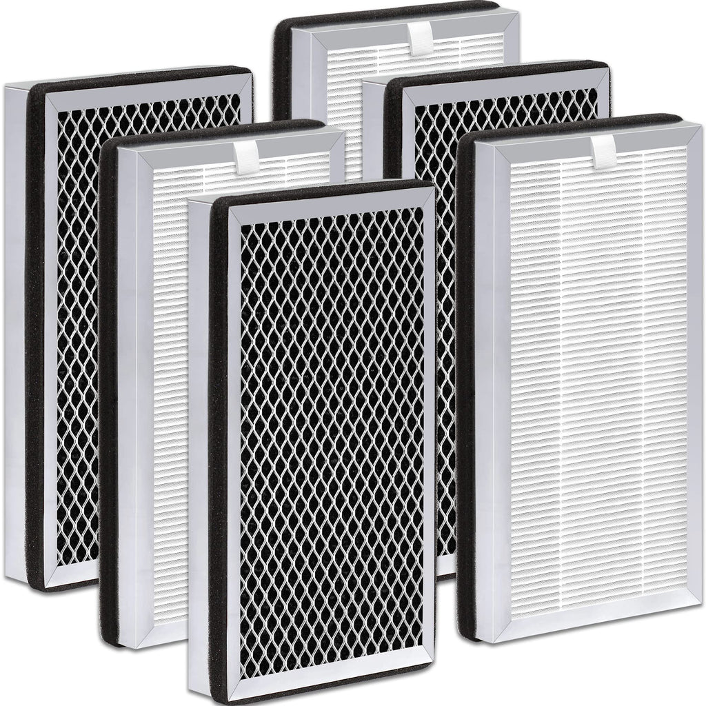 Zouhwaso 6 Pcs MA Series 15 Replacement Filter, 3-in-1 Composite Filter with H13 True HEPA, Activated Carbon and Pre-filter, Compatible with MA Series 15 Air Purifier