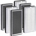 Zouhwaso 6 Pcs MA Series 15 Replacement Filter, 3-in-1 Composite Filter with H13 True HEPA, Activated Carbon and Pre-filter, Compatible with MA Series 15 Air Purifier