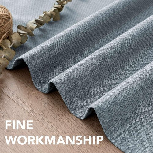 H.VERSAILTEX 100% Blackout Curtains Back Tab Full Light Blocking Curtain Draperies with Gray Coating Thermal Insulated Window Treatment Set of 2 Panels, 52" W x 84" L, Stone Blue