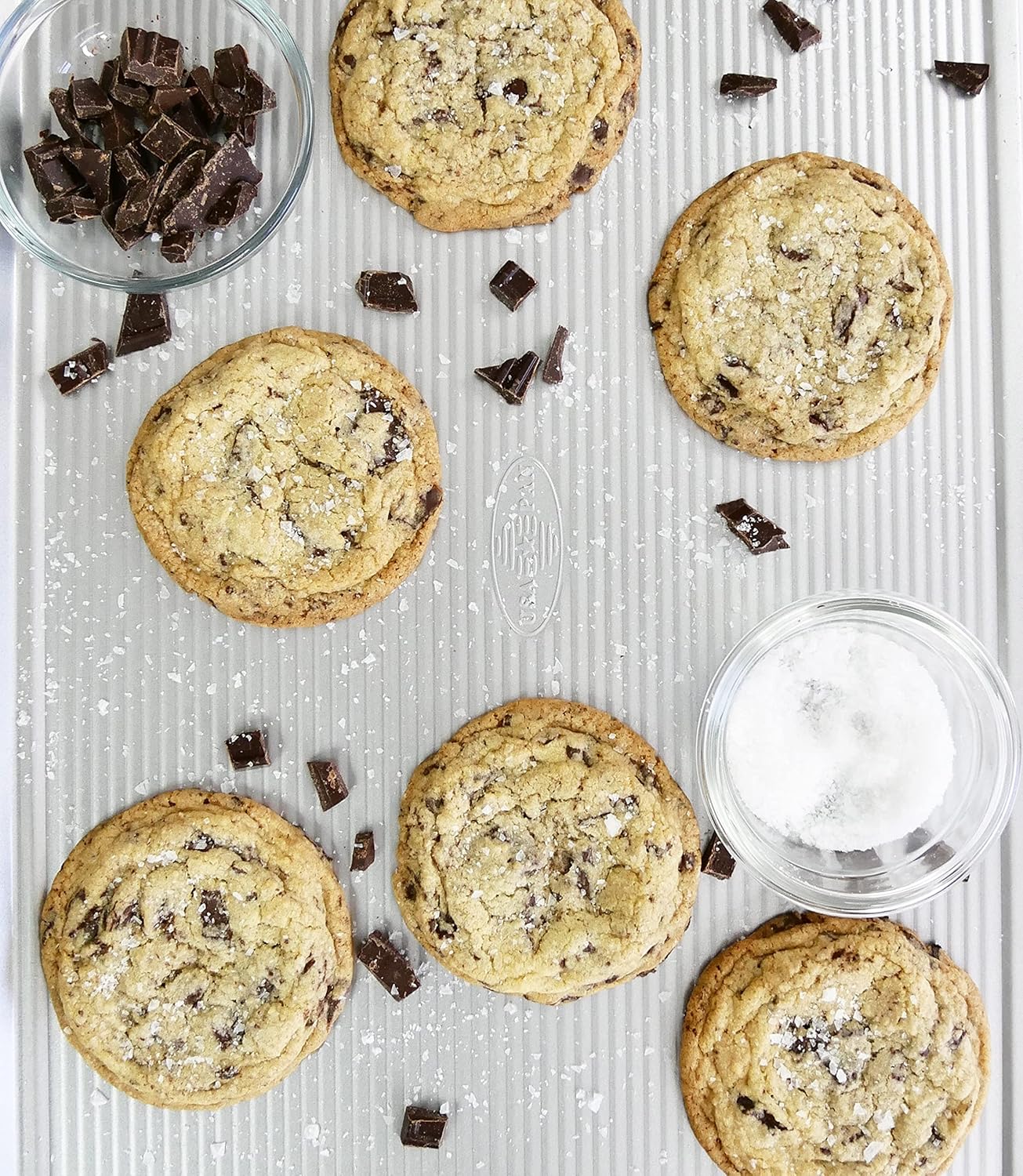 USA Pan Bakeware Cookie Sheet - Large Nonstick Baking Pan, Warp Resistant, Aluminized Steel, Silver