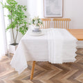 Majestic Giftware Polyester Tablecloths for Rectangle Tables - TC1728UL | (60/90) Lace Zig Zag Chevron - Unlined Design Dining Table Cover | Decorative Washable Tablecloth for Home & Kitchen