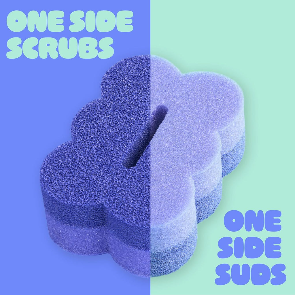 Scotch-Brite 2-Sided Scrub & Wipe Sponges - Midnight Mode, 6 Pack for Effective Kitchen Cleaning