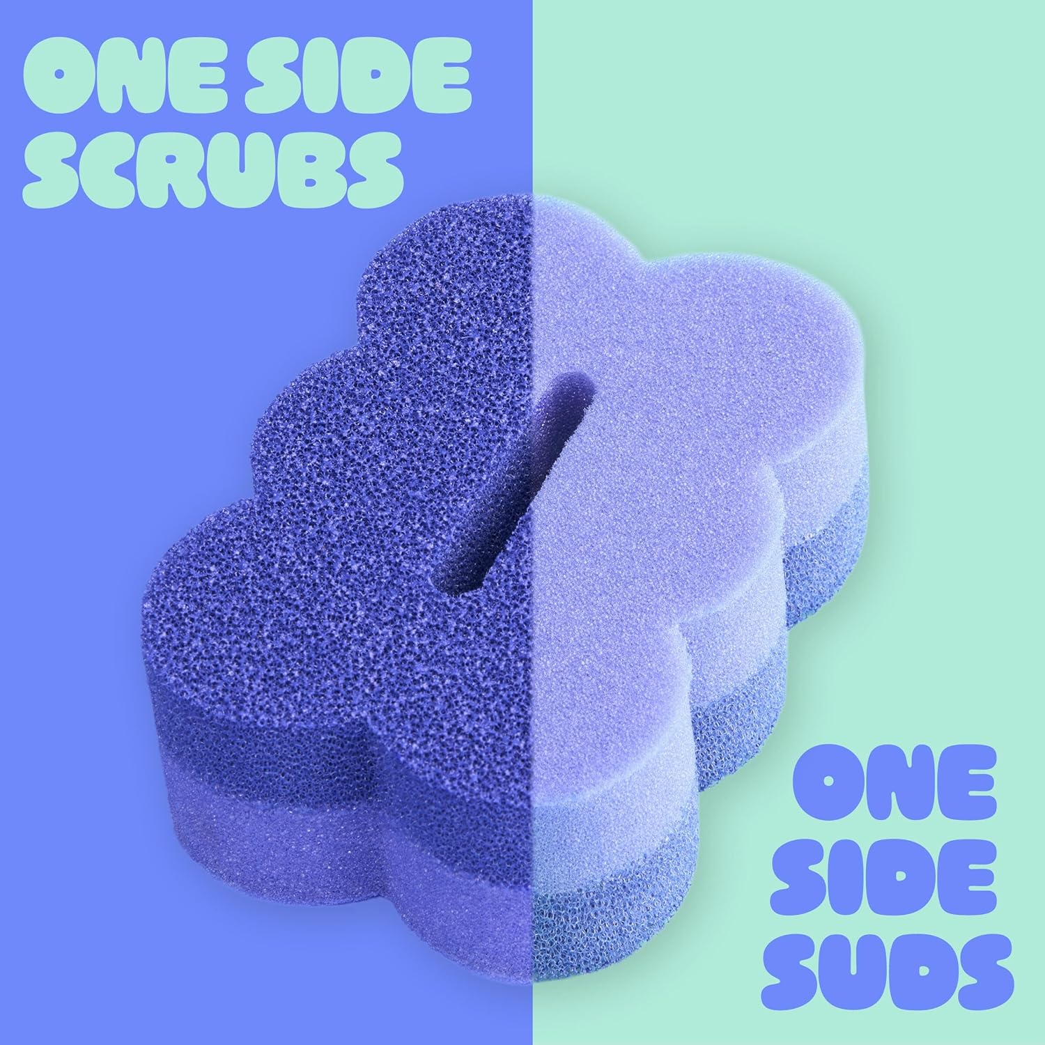 Scotch-Brite 2-Sided Scrub & Wipe Sponges - Midnight Mode, 6 Pack for Effective Kitchen Cleaning