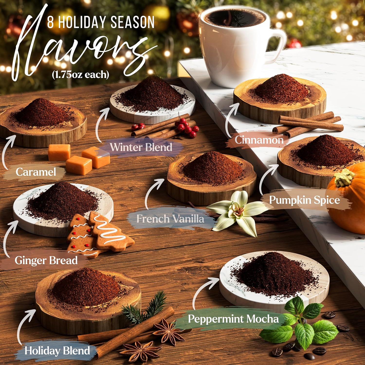 Skiennix Coffee Gift Set - Gourmet Ground Coffee Sampler for Coffee Lovers | Perfect Gift for Men & Women