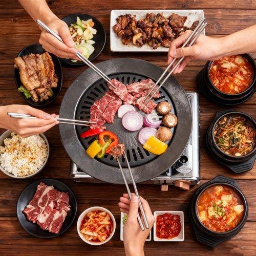 YINMANQ Detachable Grill Pan & Gas Stove Combo with Safety Auto-Eject | Portable Suitcase Design for Camping, Tailgating, Picnics, Indoor/Outdoor Cooking & Hot Pot