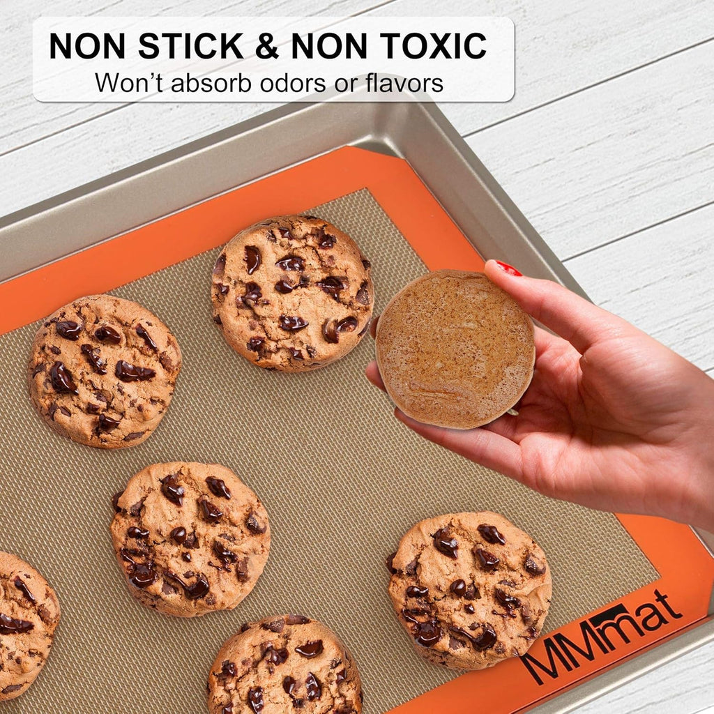 Skiennix Silicone Baking Mat - Non-Stick, Reusable Oven Liner | Set of 2 Half Sheet Mats
