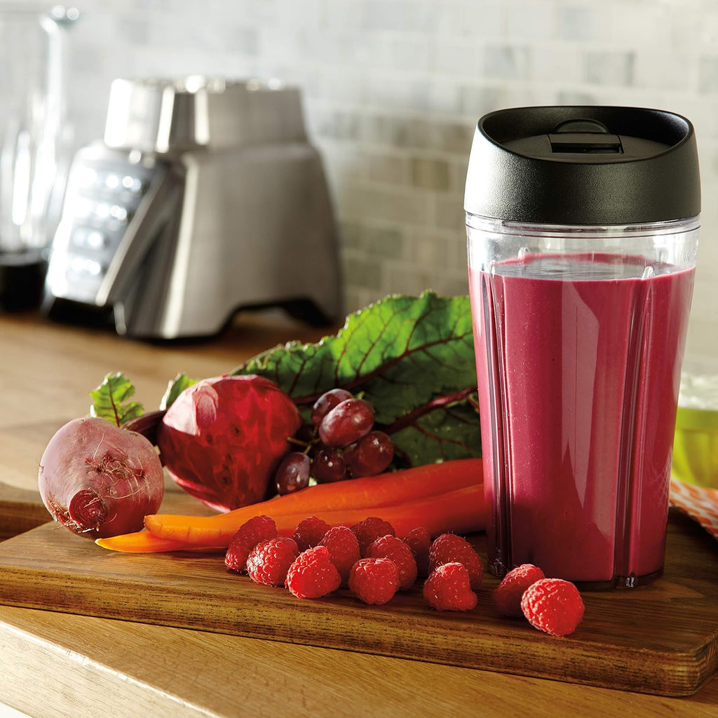 Oster Pro 1200 Blender - 7-Speed Smoothie Maker with Glass Jar & 24oz To-Go Cup, Brushed Nickel