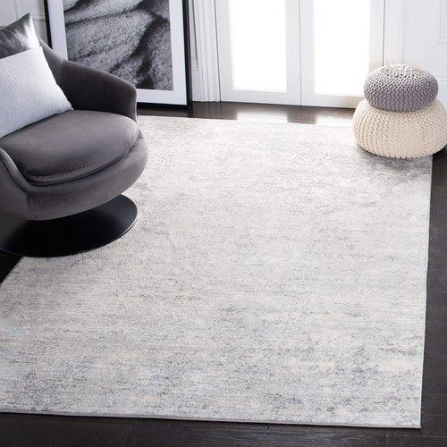 SAFAVIEH Brentwood Collection 6' x 9' Ivory/Grey BNT822A Modern Abstract Non-Shedding Living Room Bedroom Dining Home Office Area Rug