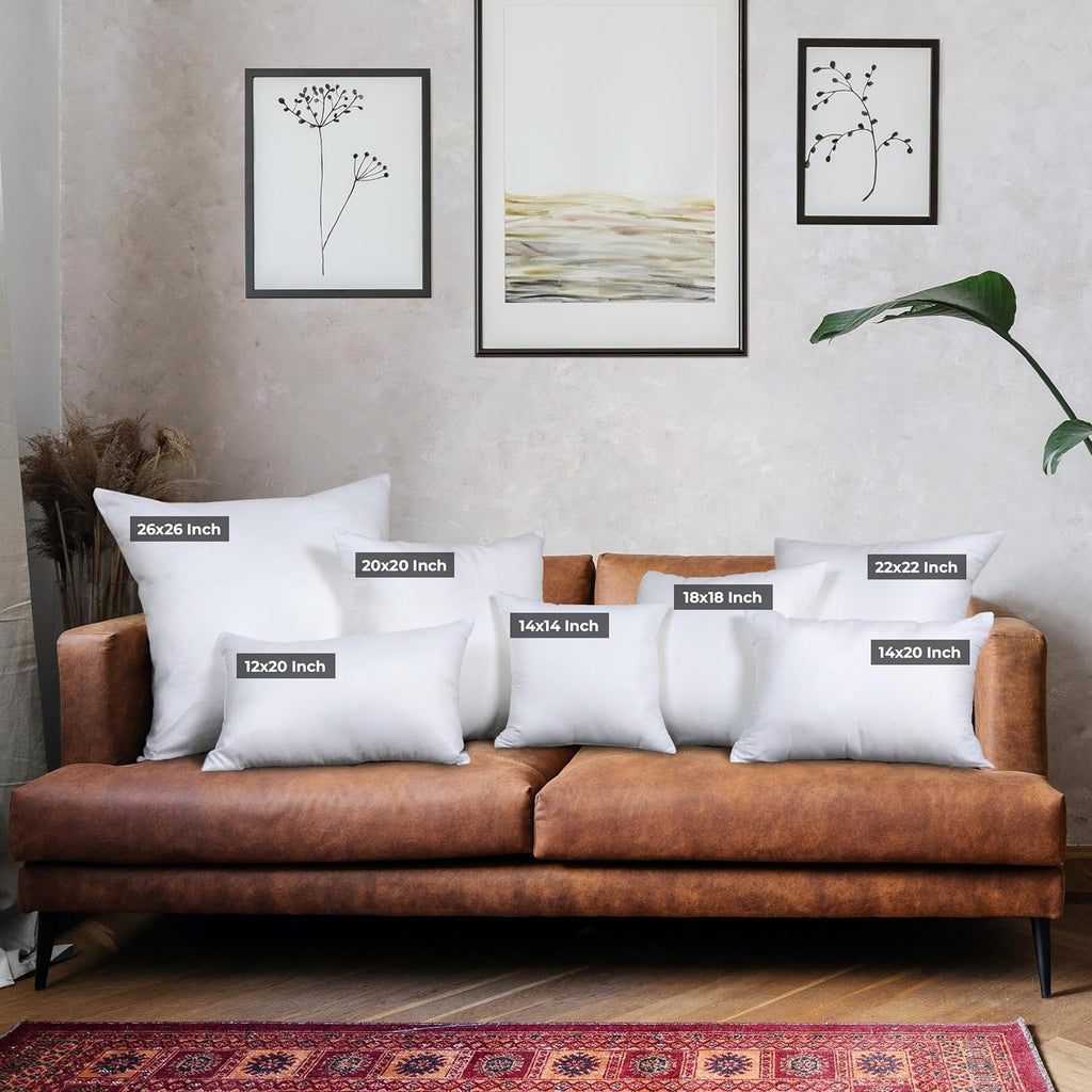 Utopia Bedding Throw Pillows - Set of 4 Fluffy Down Alternative Decorative Pillows | 12 x 20 Inches, White