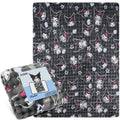 Get Trend Hello Kitty Sanrio Waffle Blanket for Girls, Teens, Women, 51 x 59 in, Kuromi Throw Blanket, Throw for Bed, Room Decor, Kawaii Gifts for Her (Grey Kuromi)