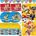 Paw Patrol Birthday Decorations - Complete Party Set for 16 Guests | Banner, Tablecloth, Plates & More
