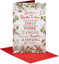 American Greetings Christmas Card - Festive Holiday Greeting for Sister & Brother-in-Law | Twice As Much