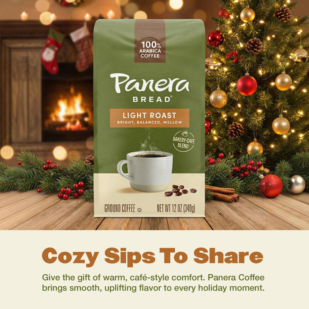 Panera Light Roast Ground Coffee, 100% Arabica, Sustainably Sourced – Smooth, Bright & Balanced Flavor – Clean Label, No Artificial Ingredients – Kosher, Gluten-Free 12oz Bag Pack of 6 (72oz Total)