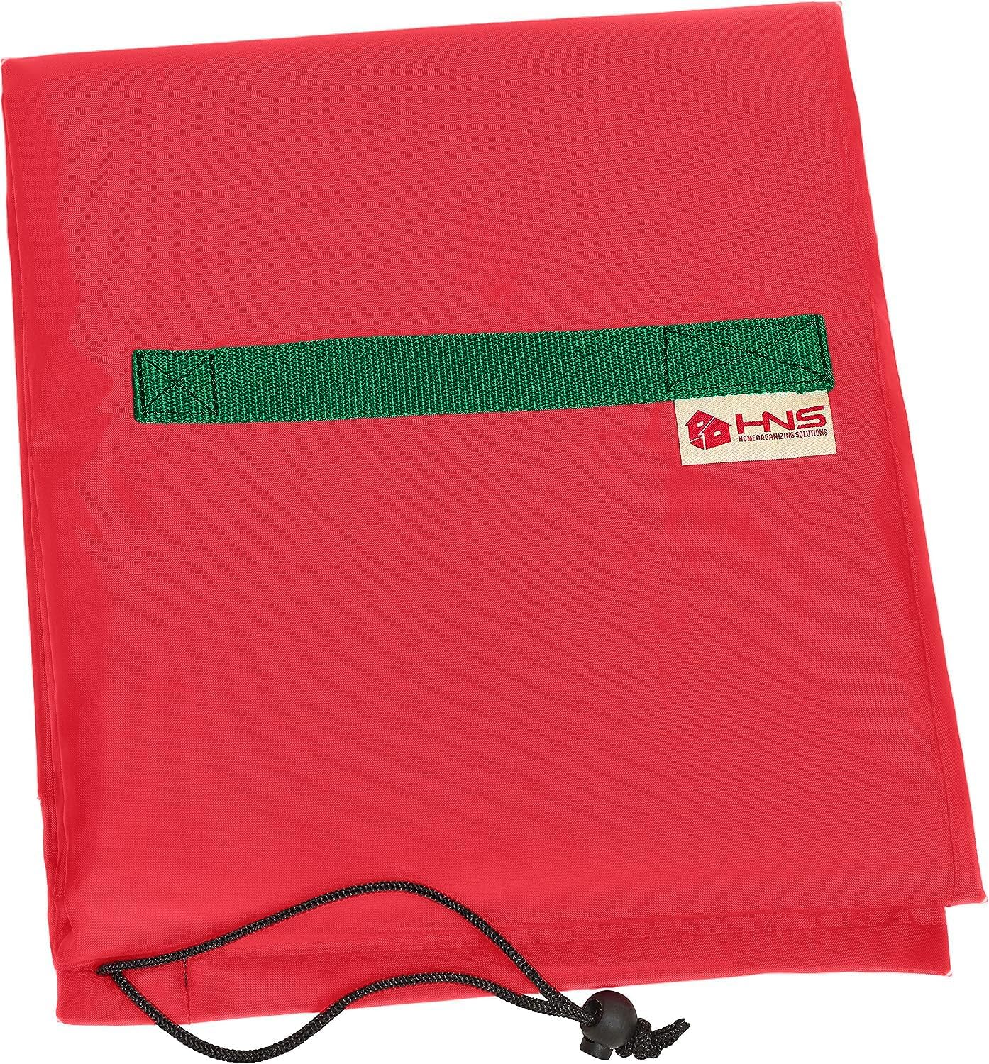 Upright Christmas Tree Storage Bag - Durable Dustproof Cover for 5 Ft Artificial Trees | Easy to Use, Red