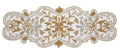 Hand Beaded Decorative Farmhouse Glitz Table Runner for Tabletop, Wedding, Thanksgiving, Easter Party Decorations -A Beautiful Complement to Your Dinner Table Décor- 13x36 Inch - Silver Gold Ivory