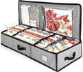 Hearth & Harbor Wrapping Paper Storage Container - Tear-Proof Christmas Gift Wrap Organizer | Fits Up to 22 Rolls, Silver
