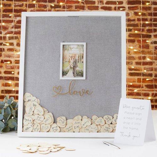 Kate Aspen Wooden Hearts for Guest Book (Set of 150) Wedding Guestbook Alternative Drop Box Hearts, Unfinished Wood Shapes for Crafts