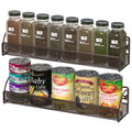 Deco Brothers Wall Mounted Single Tier Mesh Hanging Spice Rack, Set of 2, Bronze