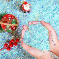 Aoriher Blue Glitter Fake Snow - Sparkling Artificial Snow for Christmas Crafts & Winter Decor | 0.55 lb