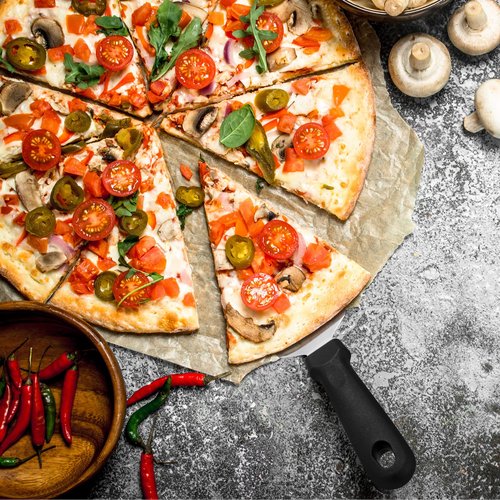 40 Pcs Pizza Spatula Pie Server Stainless Steel Cake Serving Spatula Non Slip Easy to Grip Baking Triangular Spade Plastic Handle Shovel for Desserts Pizza Pie Cake Biscuit