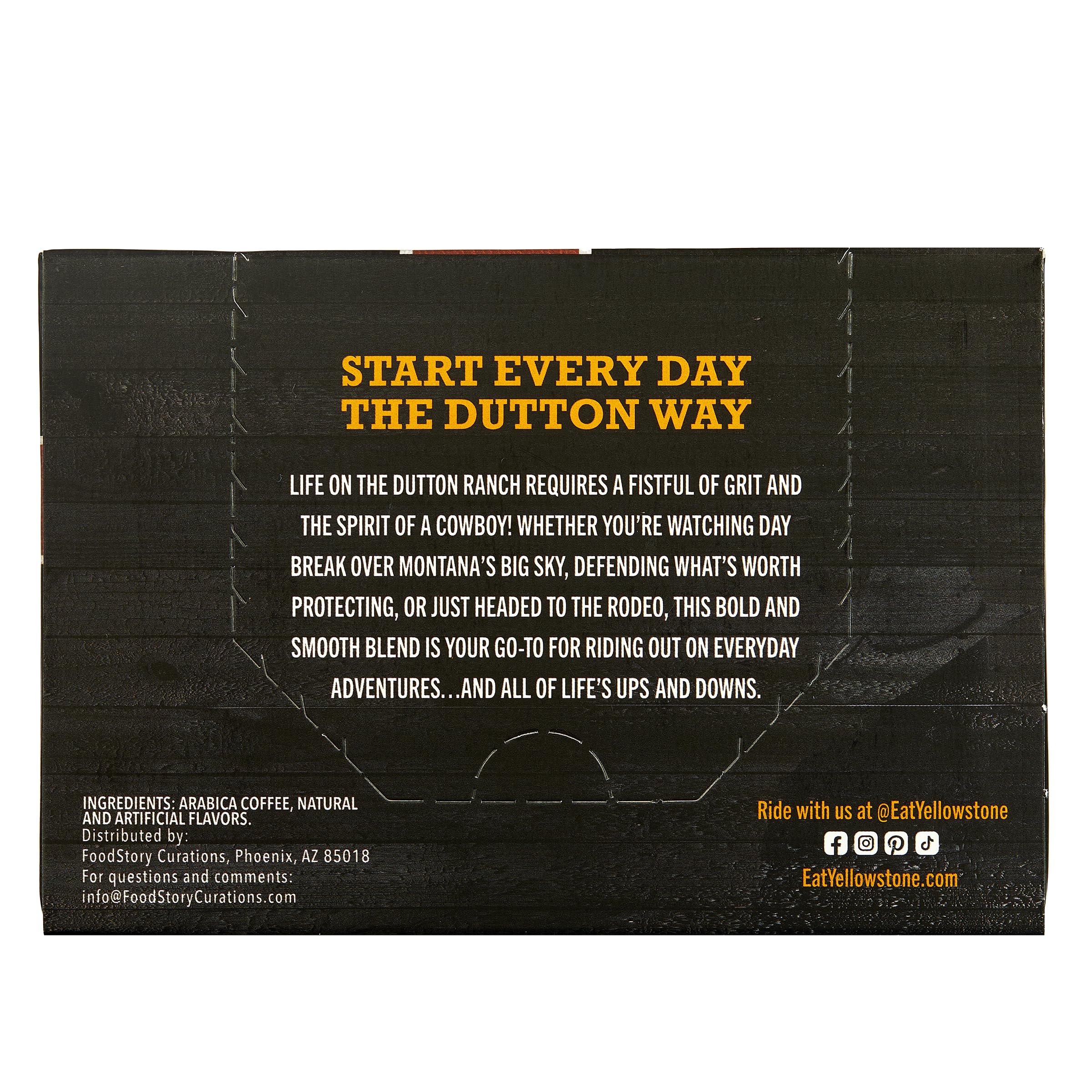 Yellowstone Maple Bourbon Medium Roast Coffee, Single Serve Recyclable Pods/Cups, 100% Arabica Beans, 72 Count