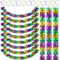 Boao 12 Pcs/78 ft Mardi Gras Decoration Tinsel Garland with LED Light 6.5 ft Each Mardi Gras Metallic Streamers Battery Operated Lighted Hanging Decor for Carnival Party Supply(Battery Not Include)