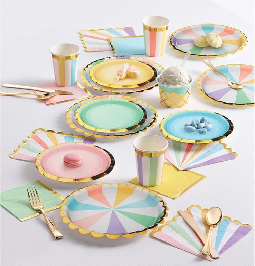 Creative Converting Pastel Celebrations Tablecloth - Vibrant Design for Any Occasion | 1 Count